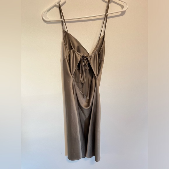 Oak & Fort Lace Up Cowl Mini Dress - Picture 5 of 9